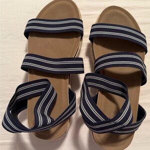 Striped Navy Sandals